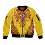 Personalized Afro Uganda Sleeve Zip Bomber Jacket African Dashiki Style - African Pride