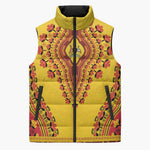 Personalized Uganda African Dashiki Sleeveless Puffer Jacket