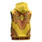 Personalized Afro Uganda Sleeveless Zip Hoodie African Dashiki Style - African Pride
