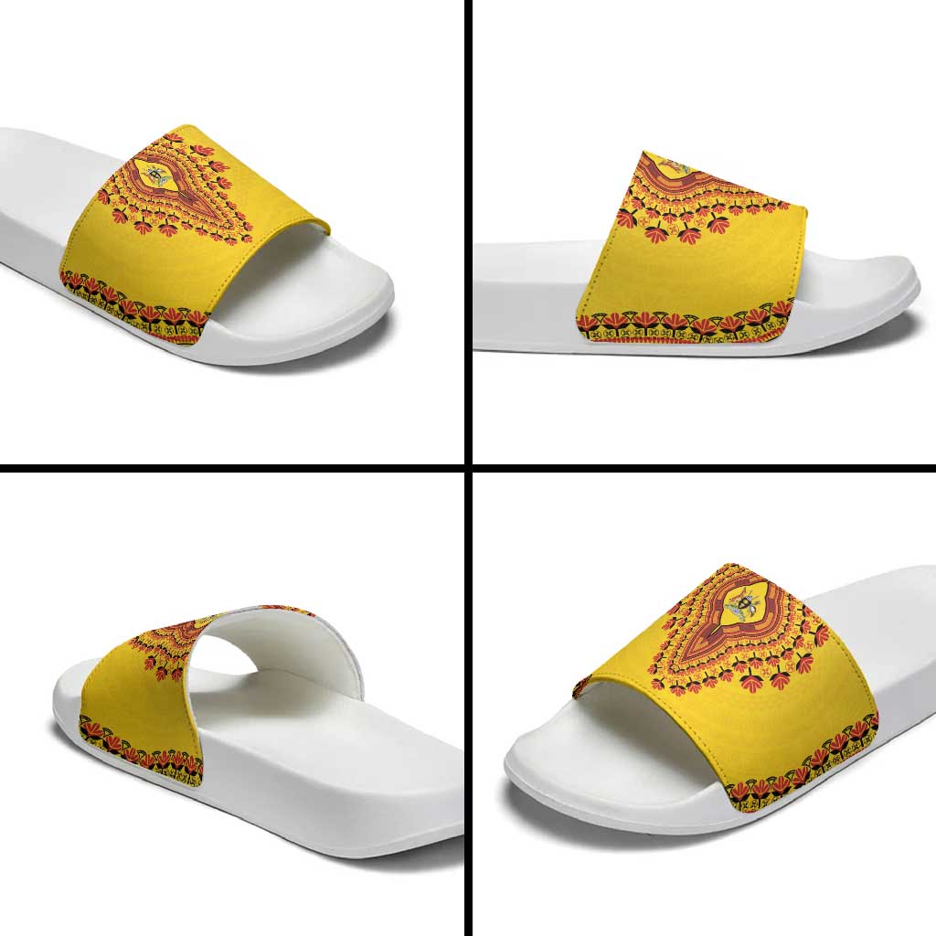 Uganda African Dashiki Slide Sandals