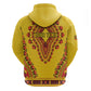 Personalized Afro Uganda Zip Hoodie African Dashiki Style - African Pride