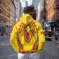 Personalized Afro Uganda Zip Hoodie African Dashiki Style - African Pride