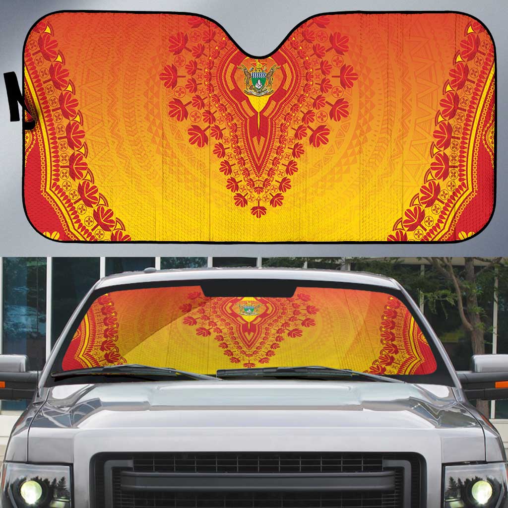 Zimbabwe African Dashiki Auto Sun Shade