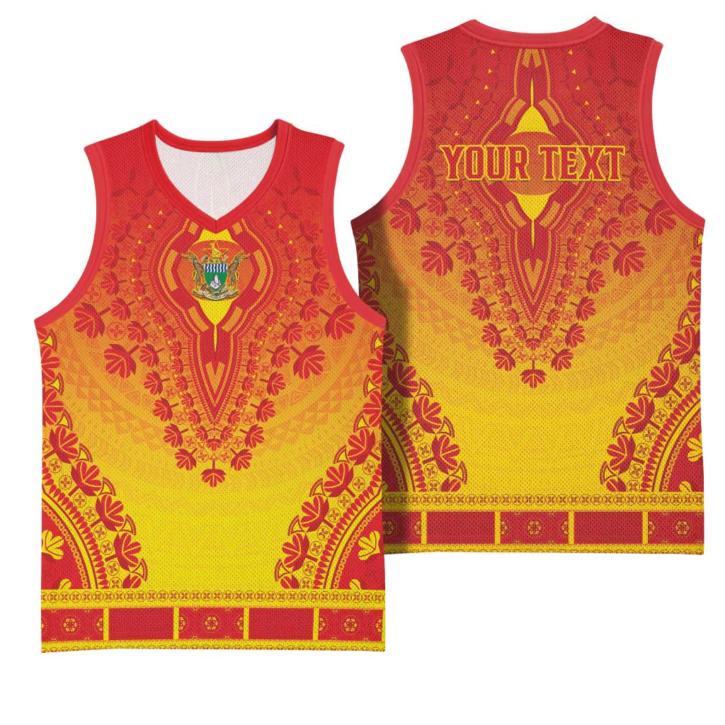 Personalized Afro Zimbabwe Basketball Jersey African Dashiki Style LT15