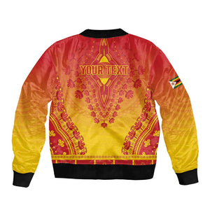 Personalized Afro Zimbabwe Bomber Jacket African Dashiki Style - African Pride