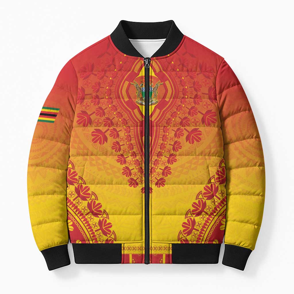 Personalized Zimbabwe African Dashiki Bomber Puffer Jacket