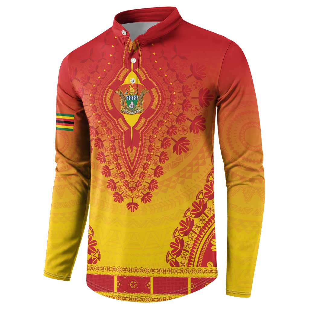 Personalized Zimbabwe African Dashiki Button Sweatshirt