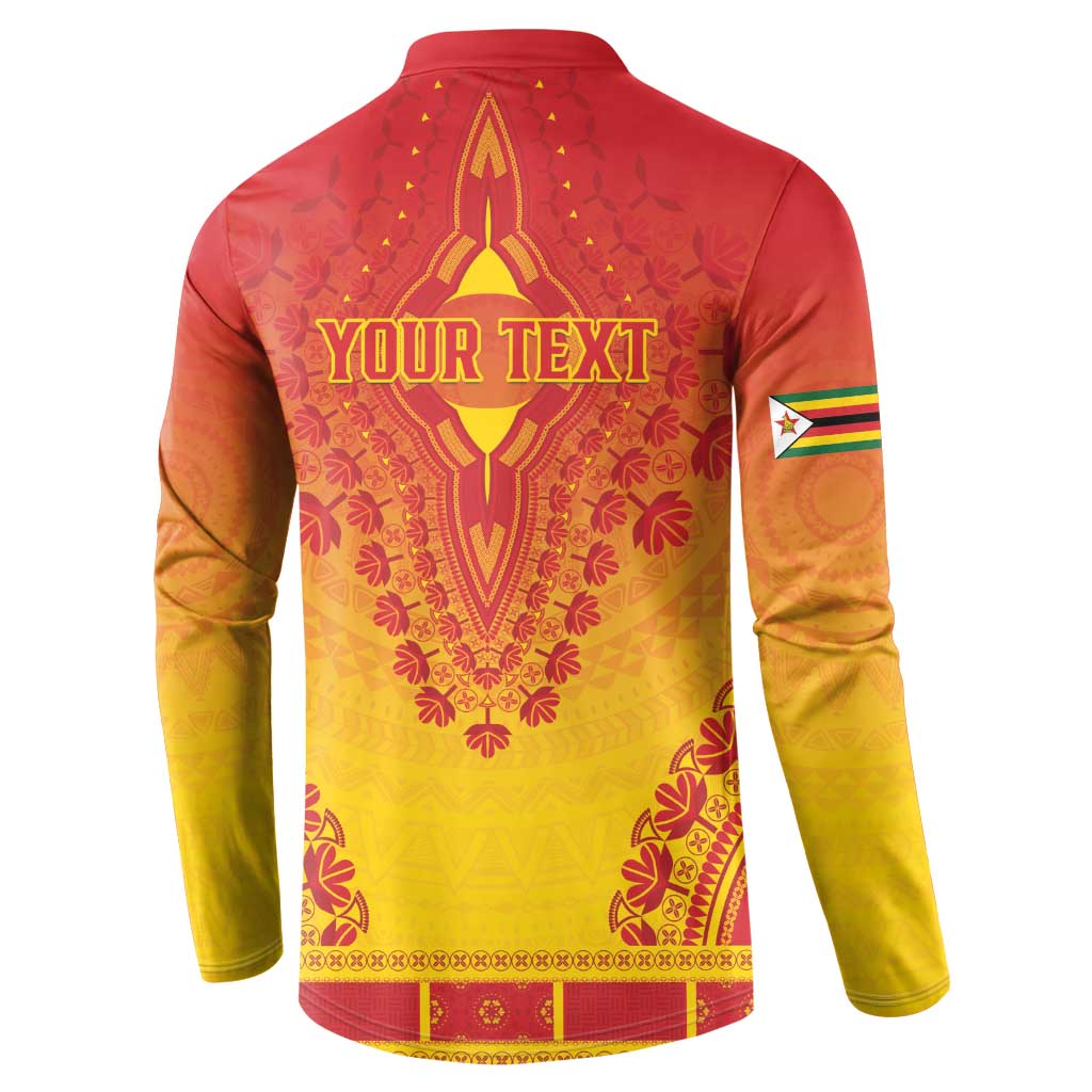 Personalized Zimbabwe African Dashiki Button Sweatshirt