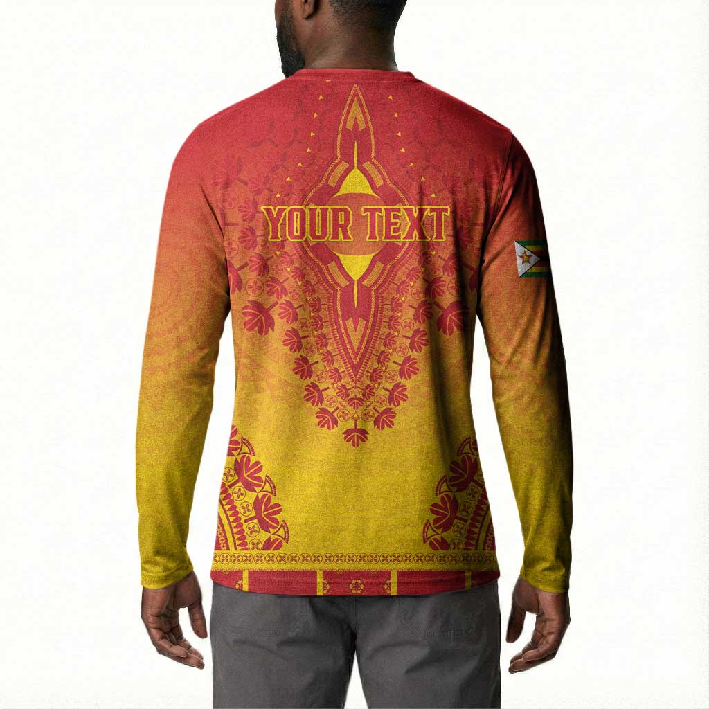 Personalized Zimbabwe African Dashiki Button Sweatshirt