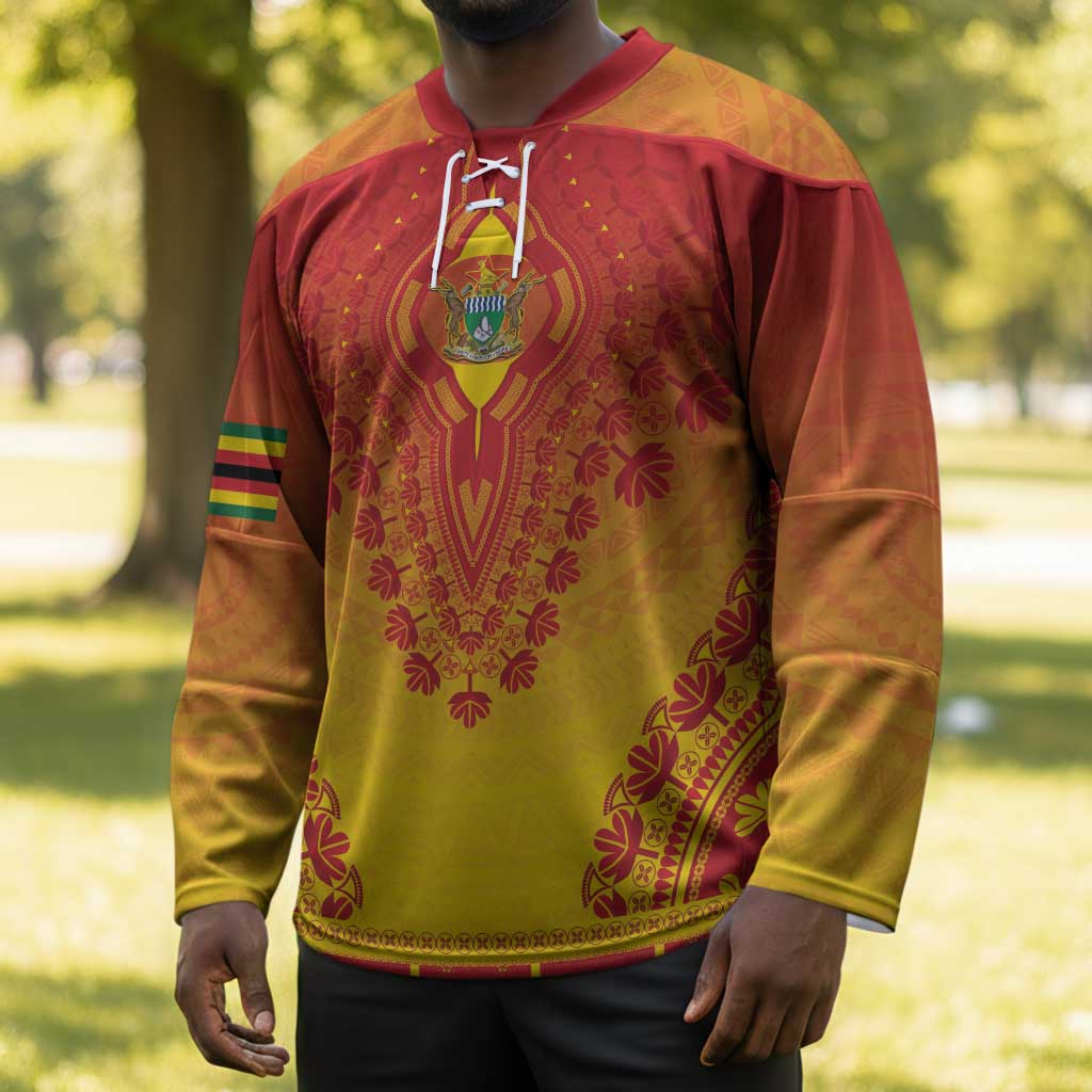 Personalized Zimbabwe African Dashiki Hockey Jersey