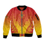 Personalized Afro Zimbabwe Sleeve Zip Bomber Jacket African Dashiki Style - African Pride