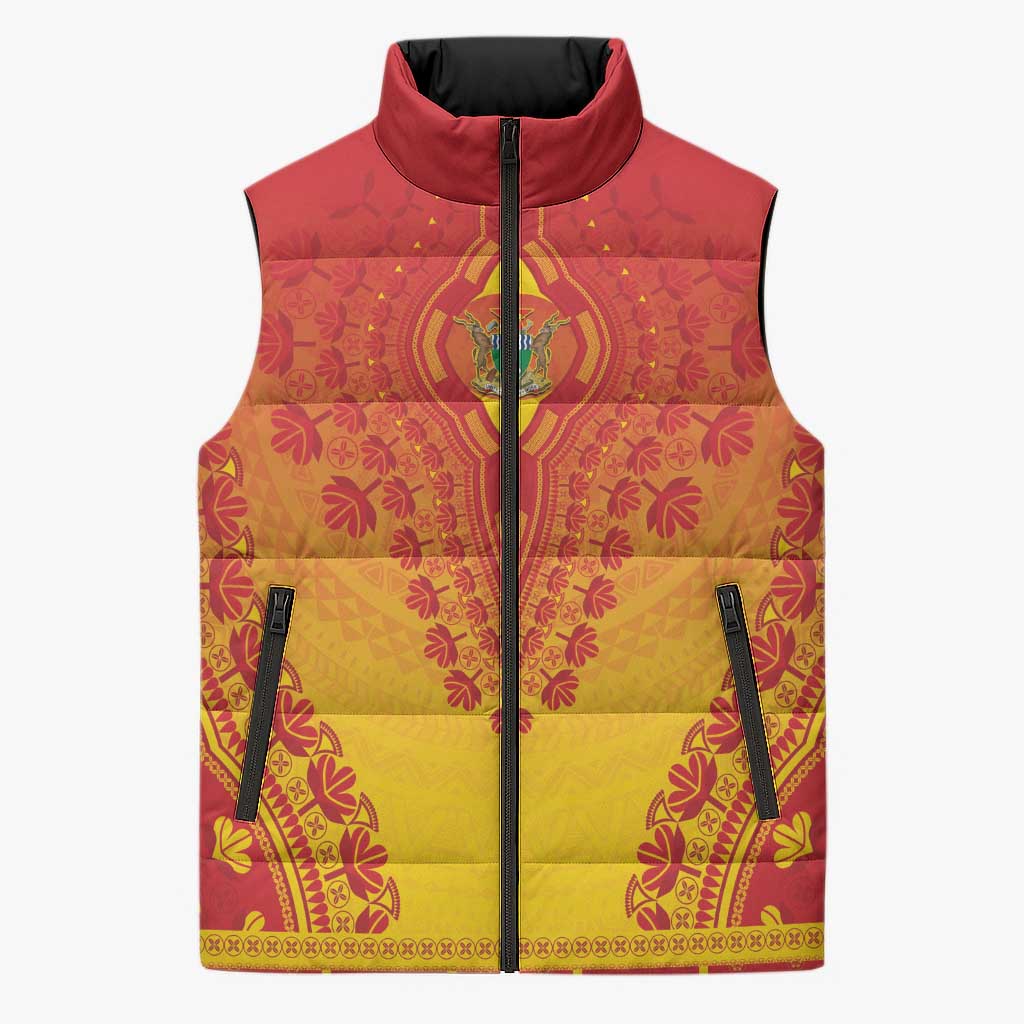 Personalized Zimbabwe African Dashiki Sleeveless Puffer Jacket
