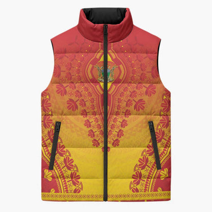 Personalized Zimbabwe African Dashiki Sleeveless Puffer Jacket