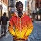 Personalized Afro Zimbabwe Zip Hoodie African Dashiki Style - African Pride