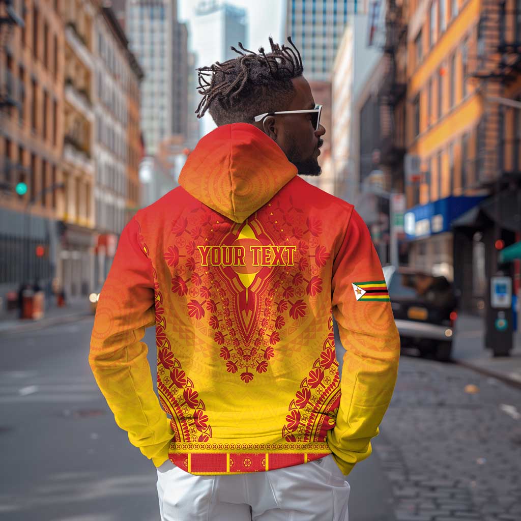 Personalized Afro Zimbabwe Zip Hoodie African Dashiki Style - African Pride