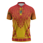 Personalized Zimbabwe African Dashiki Zipper Polo Shirt