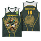 South Africa Rugby Personalised Basketball Jersey Springboks Mascot With King Protea - African Pattern LT15