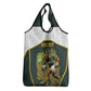 South Africa Rugby Personalised Grocery Bag Springboks Mascot With King Protea -  African Pattern