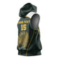 South Africa Rugby Personalised Sleeveless Hoodie Springboks Mascot With King Protea -  African Pattern - African Pride