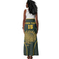 South Africa Rugby Personalised Tank Maxi Dress Springboks Mascot With King Protea -  African Pattern