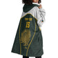 South Africa Rugby Personalised Wearable Blanket Hoodie Springboks Mascot With King Protea -  African Pattern
