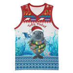 Personalised Cape Verde Christmas Basketball Jersey Manatee Feliz Natal LT15