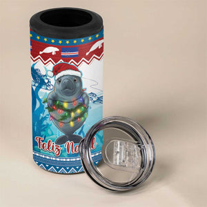 Personalised Cape Verde Christmas 4 in 1 Can Cooler Tumbler Manatee Feliz Natal