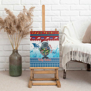 Personalised Cape Verde Christmas Canvas Wall Art Manatee Feliz Natal