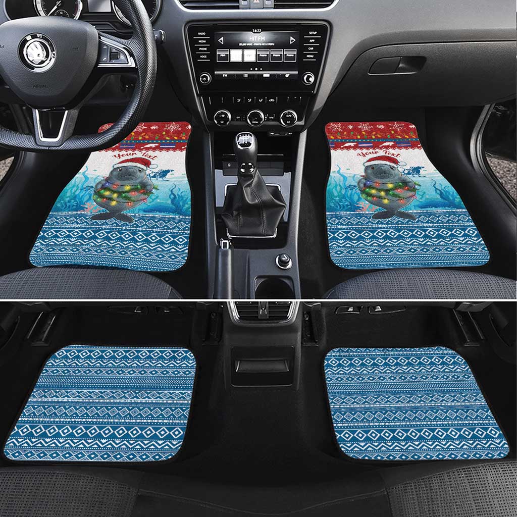 Personalised Cape Verde Christmas Car Mats Manatee Feliz Natal