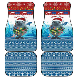 Personalised Cape Verde Christmas Car Mats Manatee Feliz Natal