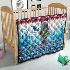 Personalised Cape Verde Christmas Quilt Manatee Feliz Natal