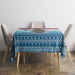 Personalised Cape Verde Christmas Tablecloth Manatee Feliz Natal