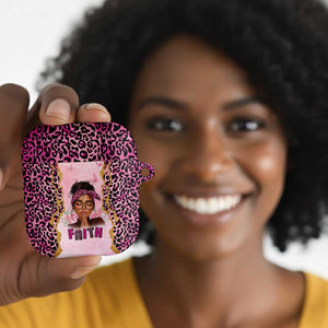 Black Her Story AirPods Case Faith Pink Leopard - African Pride