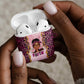 Black Her Story AirPods Case Faith Pink Leopard - African Pride