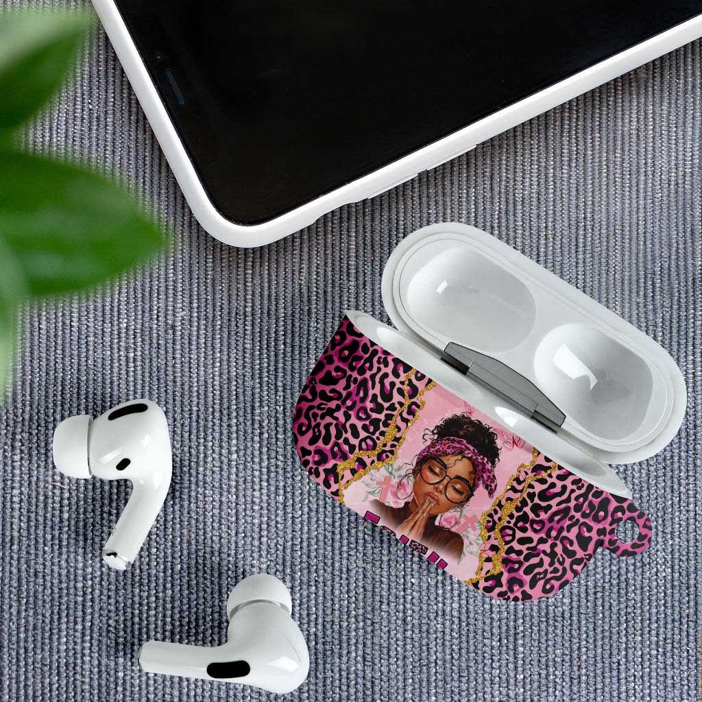 Black Her Story AirPods Case Faith Pink Leopard - African Pride