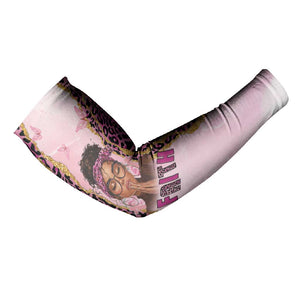Black Her Story Arm Sleeves Faith Pink Leopard - African Pride