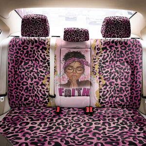 Black Her Story Back Car Seat Cover Faith Pink Leopard - African Pride