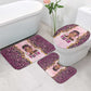 Black Her Story Bathroom Set Faith Pink Leopard - African Pride
