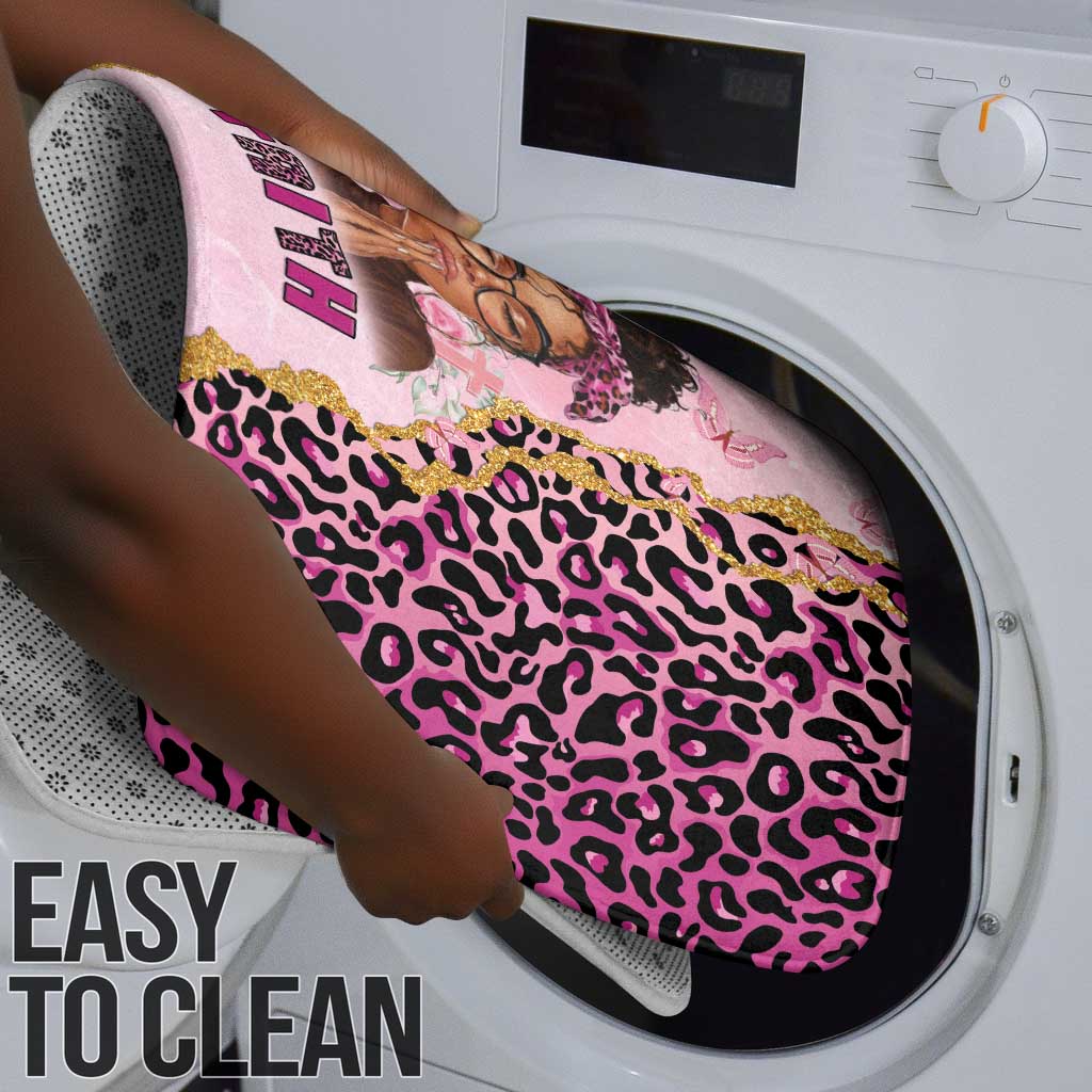 Black Her Story Bathroom Set Faith Pink Leopard - African Pride