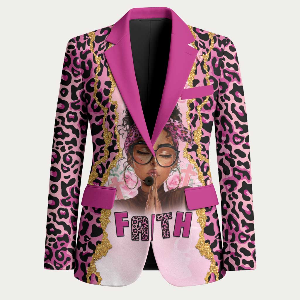 Black Her Story Blazer Faith Pink Leopard - African Pride
