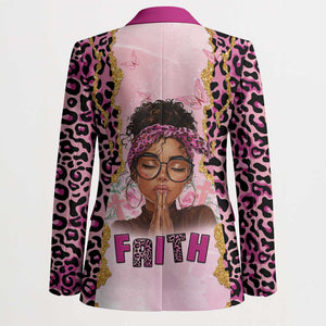 Black Her Story Blazer Faith Pink Leopard - African Pride