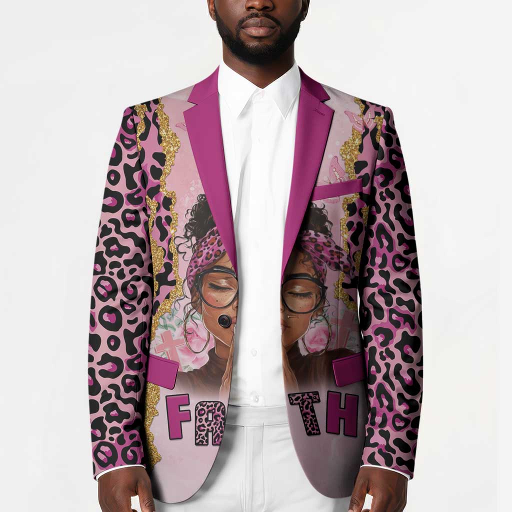 Black Her Story Blazer Faith Pink Leopard - African Pride