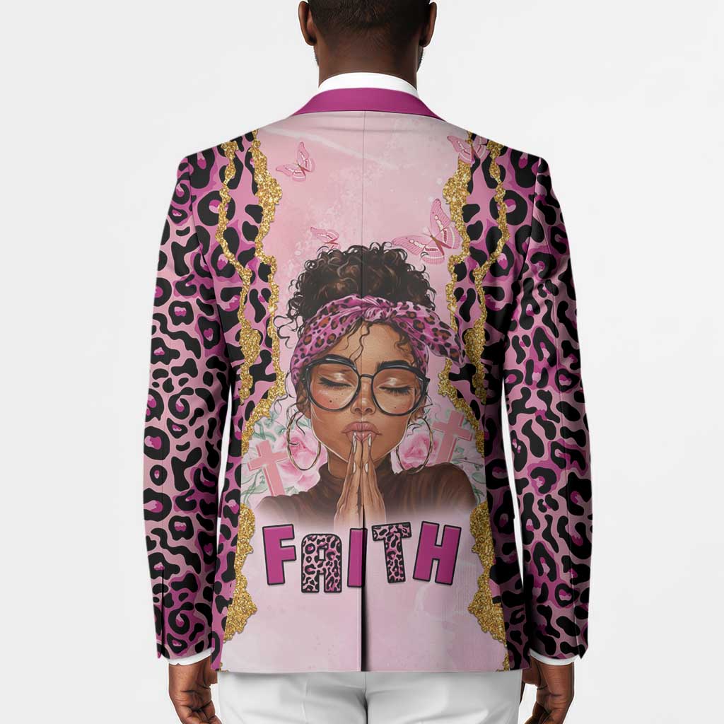 Black Her Story Blazer Faith Pink Leopard - African Pride
