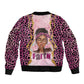 Black Her Story Bomber Jacket Faith Pink Leopard - African Pride