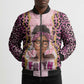 Black Her Story Bomber Puffer Jacket Faith Pink Leopard - African Pride