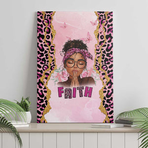 Black Her Story Canvas Wall Art Faith Pink Leopard - African Pride