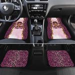 Black Her Story Car Mats Faith Pink Leopard - African Pride