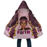 Black Her Story Cloak Faith Pink Leopard - African Pride