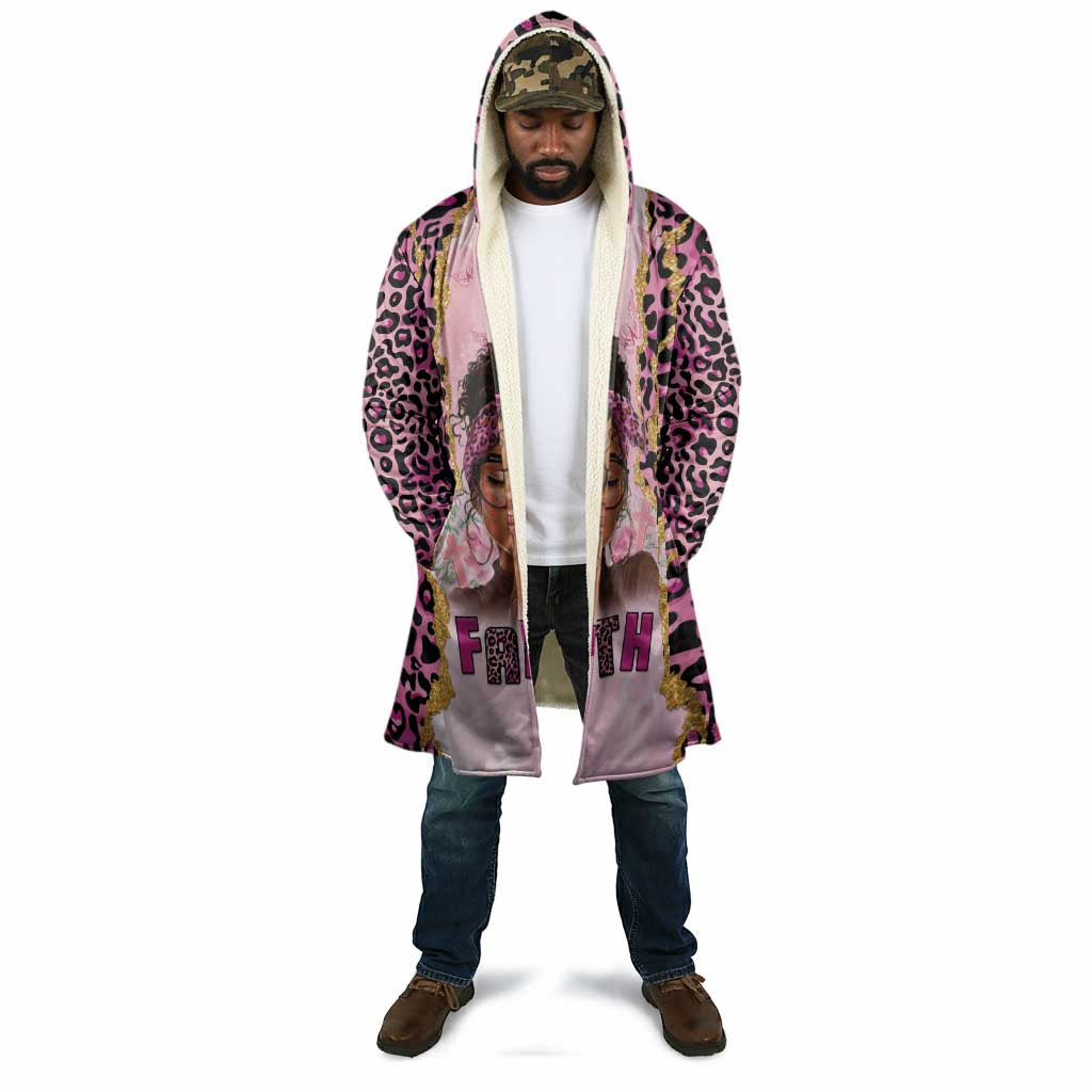 Black Her Story Cloak Faith Pink Leopard - African Pride