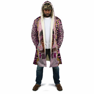 Black Her Story Cloak Faith Pink Leopard - African Pride